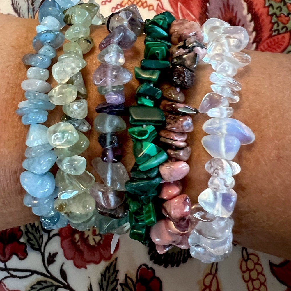 Gemstone Chip Bracelets